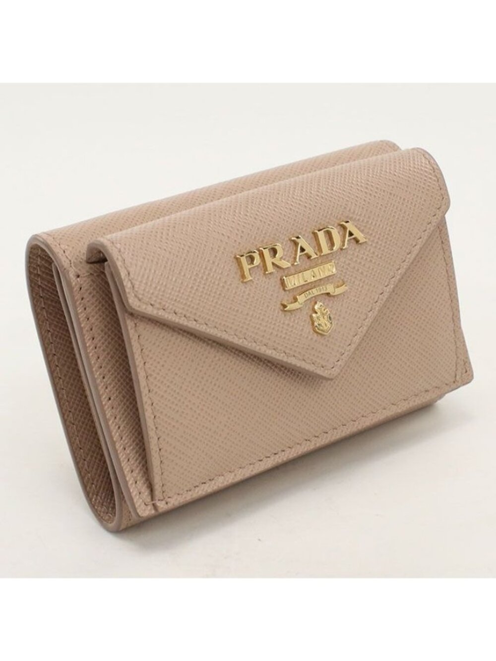 Prada Saffiano Leather Trifold Wallet Calfskin